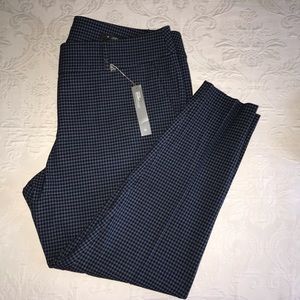 LOFT Plus Marisa Skinny Navy Plaid Work Pant 16